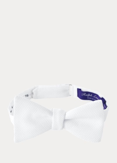 Corbatas Ralph Lauren Hombre Blancos - Solid Cotton PiquÃ© Bow - CTOBN6350